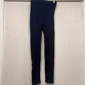 Women's RHONDA SHEAR Blue Black Animal Print Leggings L